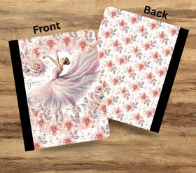 Grace in motion vinyl composition notebook wrap