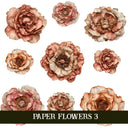 Paper Flowers UV DTF Decal Sheets 4 sheet design options