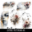 Gothic Victorian Torn Pages UV DTF Decal sheets 6 designs available
