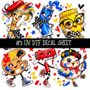 Paint the town UV DTF Decal sheets 13 Designs available