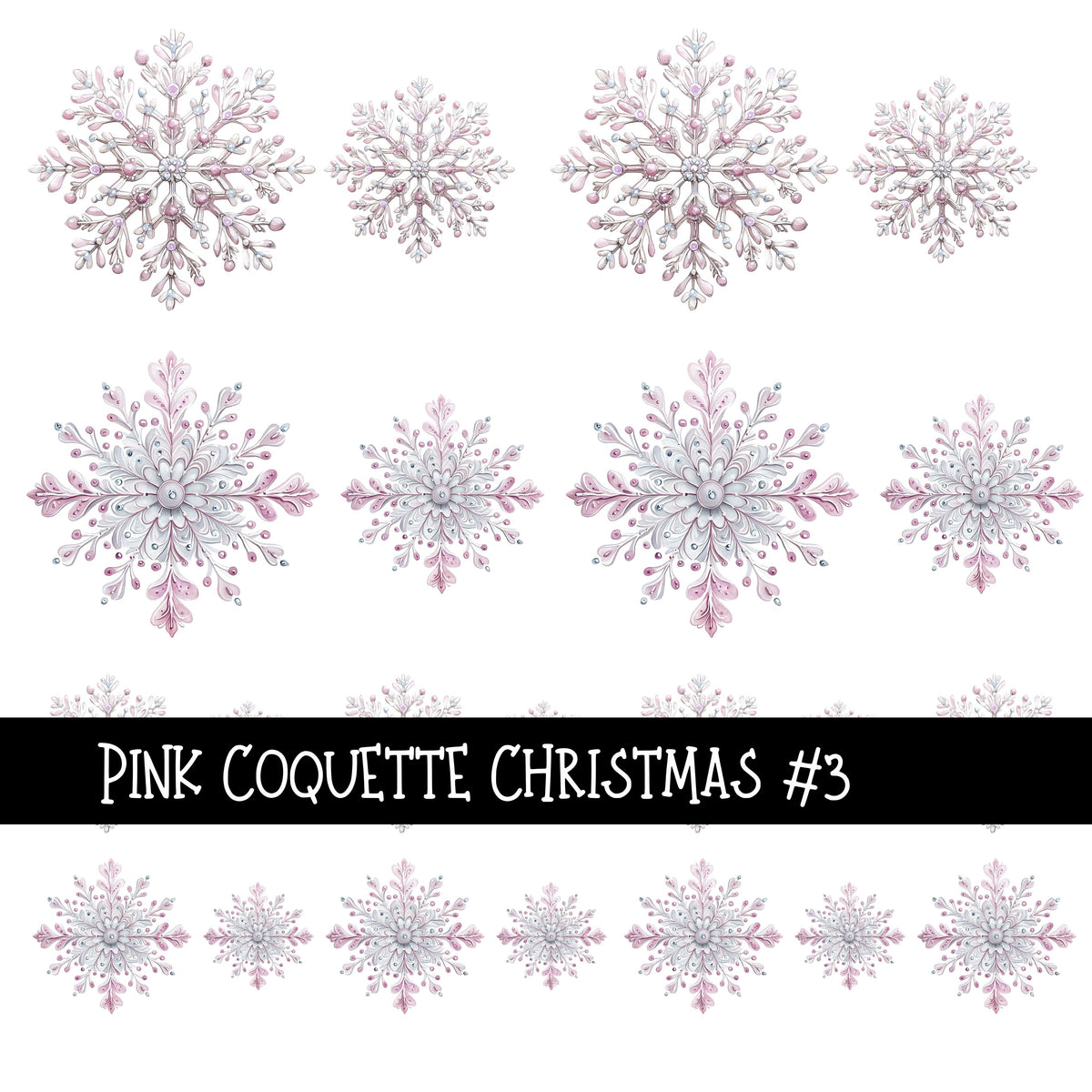 Pink Coquette Christmas 11 UV Decal sheets to choose from