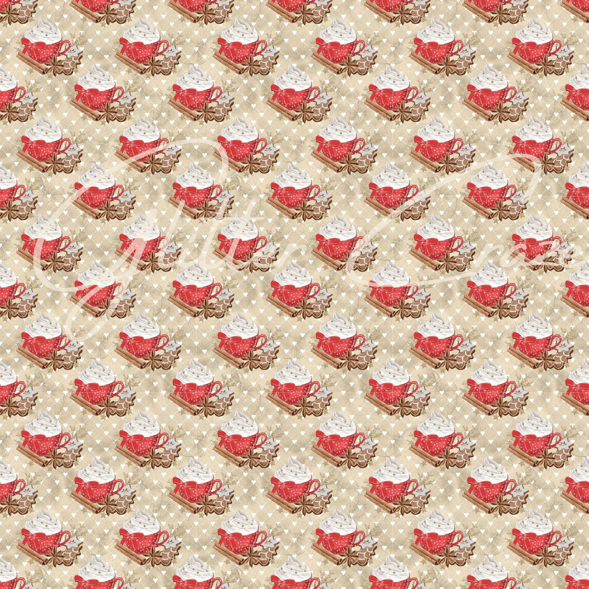Christmas Cocoa Prints 12 x 12 and Wraps