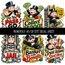 Monopoly UV DTF Decal sheets 11 Designs available