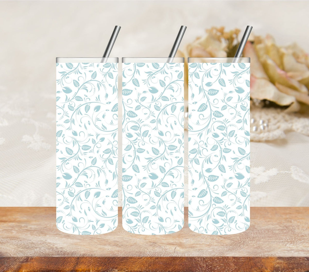 Vintage Leaves UV DTF Tumbler wraps- 3 color options