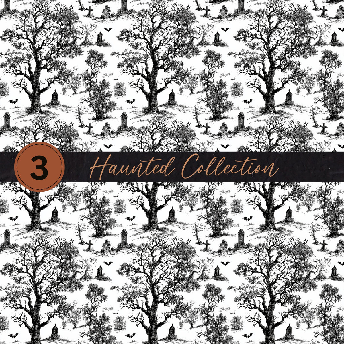 Haunted Vinyl collection- 12x12 vinyl sheets-9 designs available