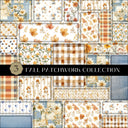 Fall Patchwork Vinyl collection- 12x12 vinyl sheets-5 designs available