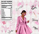 Black Queen Tumbler wrap Download- Set of 4