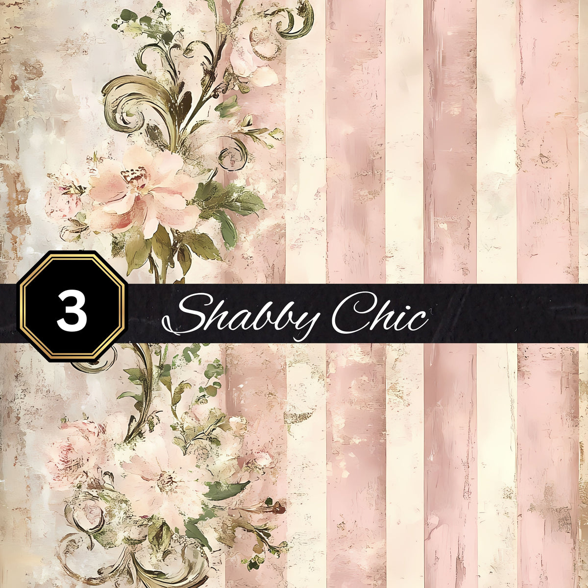Shabby Vinyl collection- 12x12 vinyl sheets-9 designs available