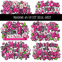 Mahjong UV DTF Decal sheets 11 Designs available