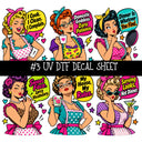 Popart Girls UV DTF Decal sheets 14 Designs available