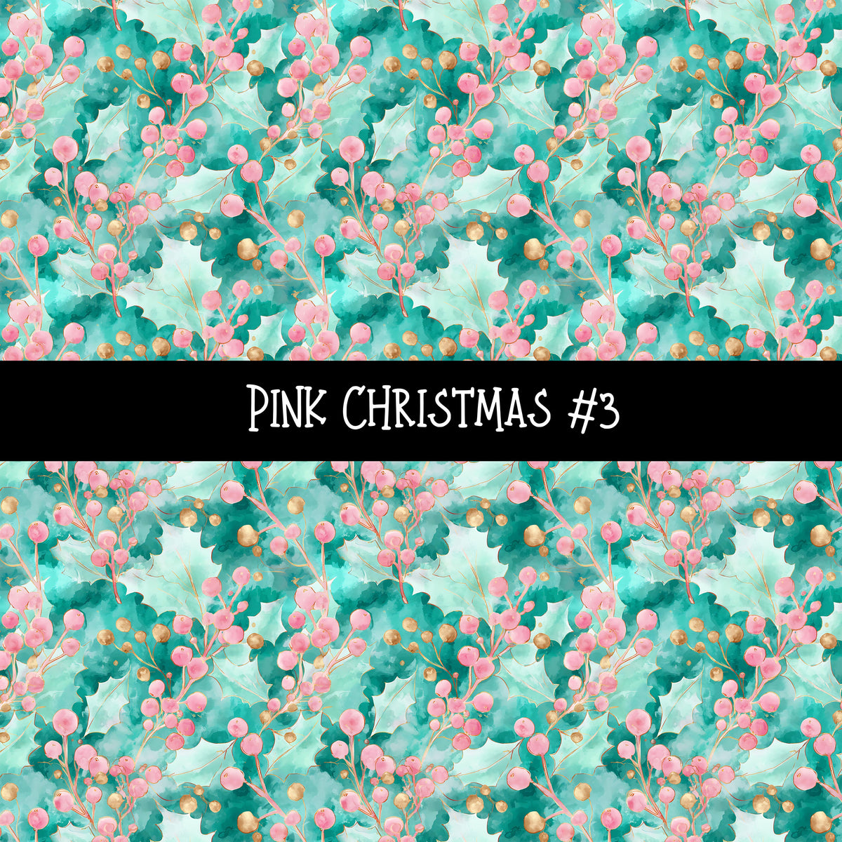 Pink Christmas Collection vinyl sheets 12 Patterns to choose from