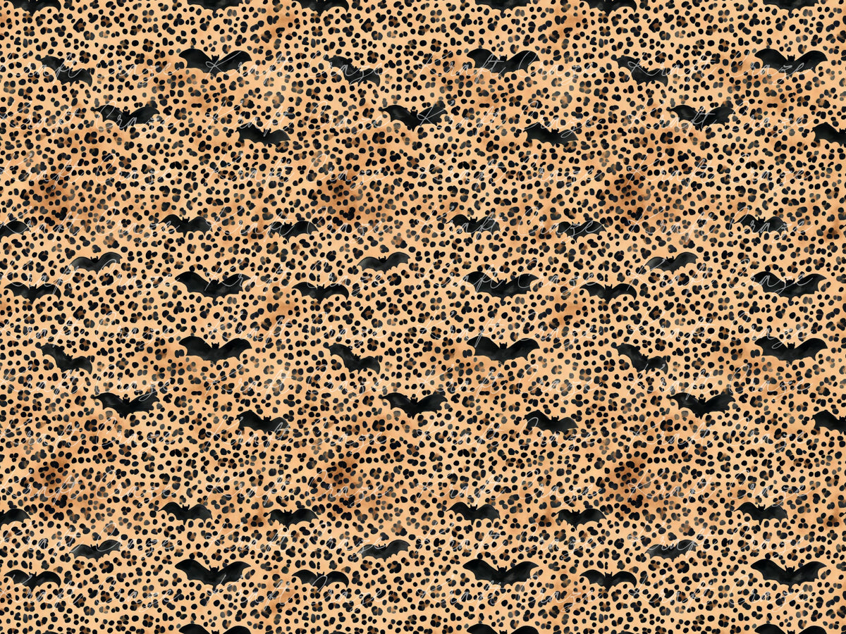 Golden Halloween Leopard Collection 12x12 Vinyl Sheets-12 Designs Available