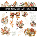 Autumn Archives UV DTF Decal sheets 2 Designs available