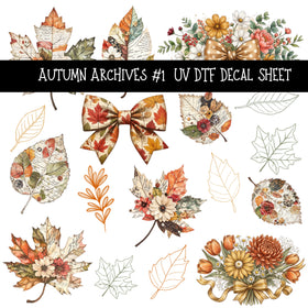 Autumn Archives UV DTF Decal sheets 2 Designs available