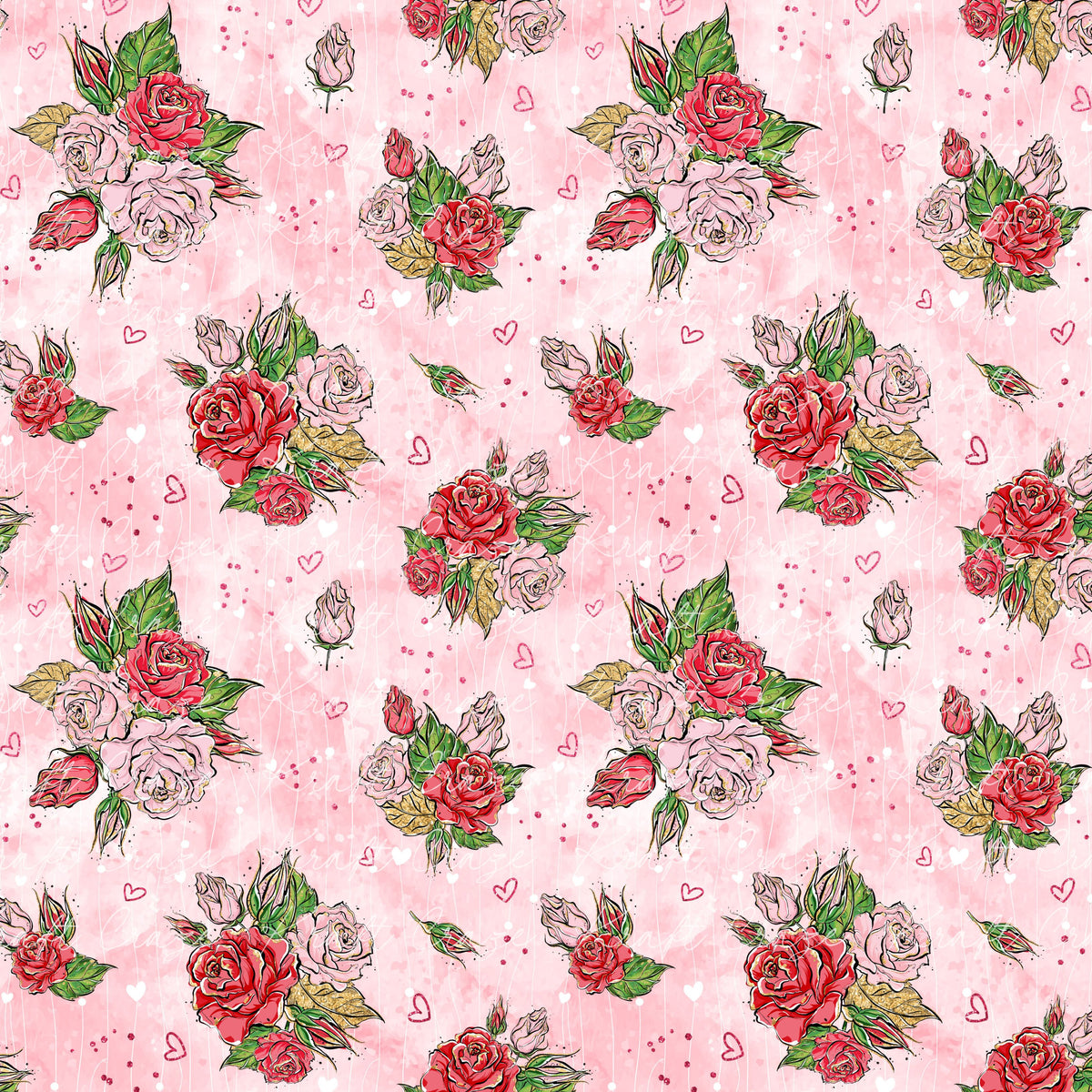 Red and Pink Roses Collection Vinyl collection- 12x12 vinyl sheets-22 designs available