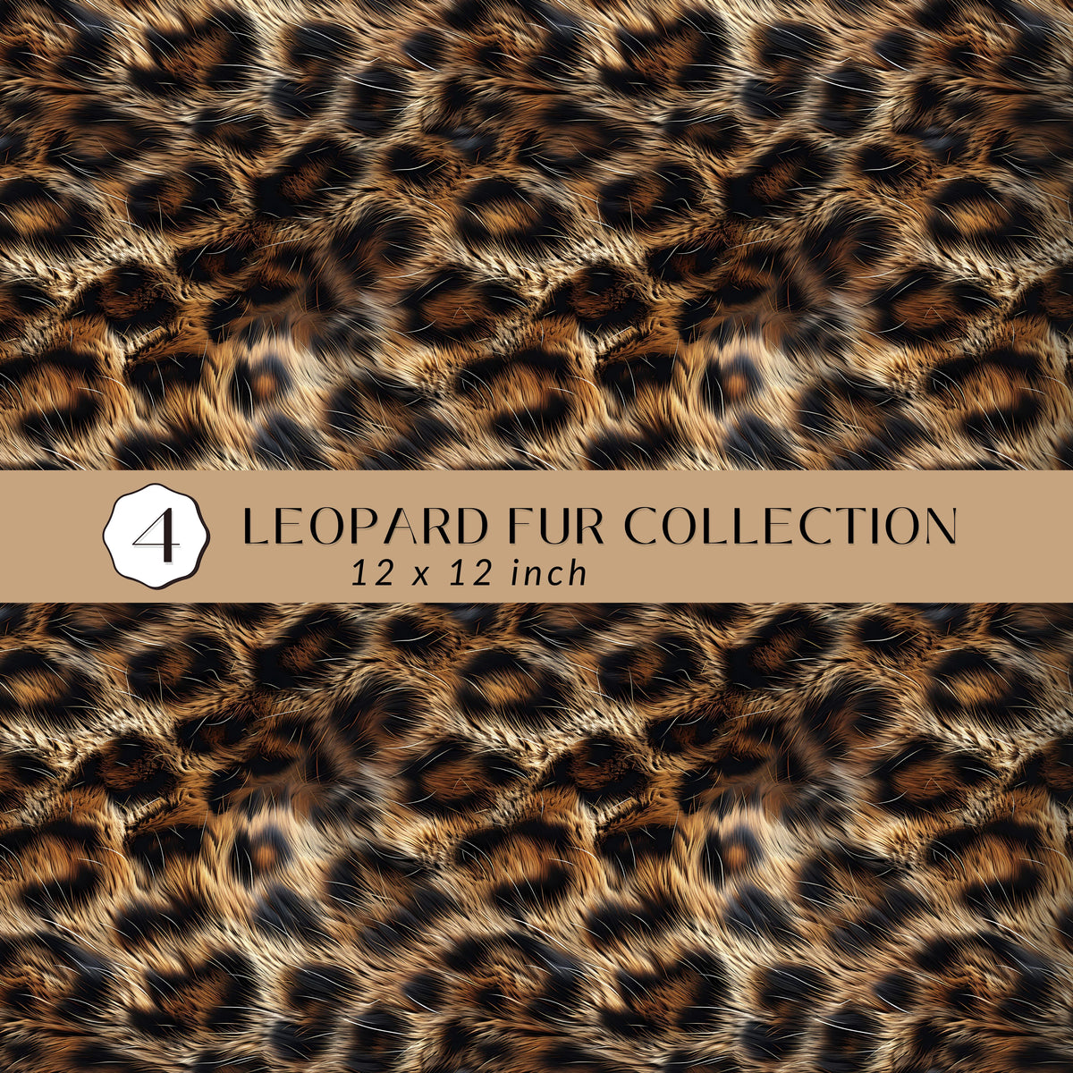 leopard Fur Collection Vinyl collection- 12x12 vinyl sheets-10 designs available