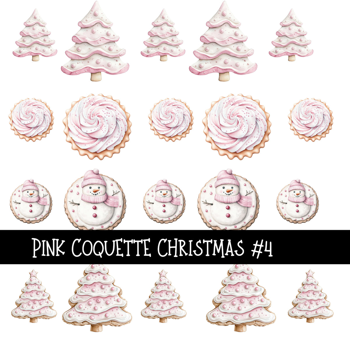 Pink Coquette Christmas 11 UV Decal sheets to choose from