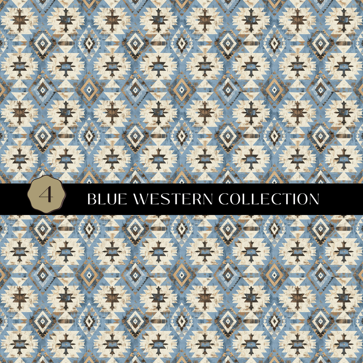 Blue Western Vinyl collection- 12x12 vinyl sheets-16 designs available