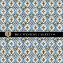 Blue Western Vinyl collection- 12x12 vinyl sheets-16 designs available