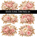 Bougie Floral Torn Pages UV DTF Decal sheets 6 Designs available