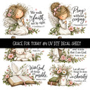 Grace for today UV DTF Decal sheets 12 Designs available