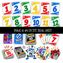 Phase 10 UV DTF Decal sheets 11 Designs available