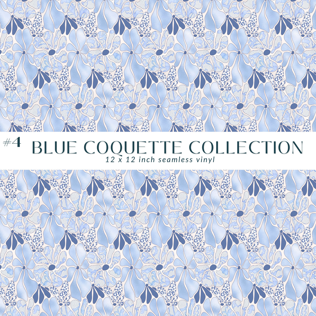 Blue Coquette Collection Vinyl collection- 12x12 vinyl sheets-20 designs available