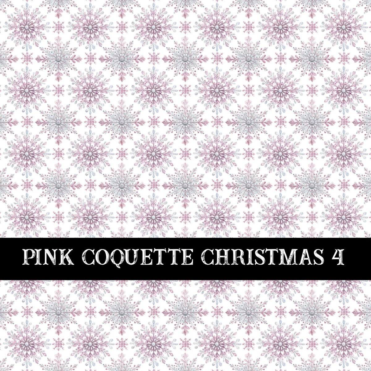 Pink Coquette Christmas  Collection vinyl sheets 14 Patterns to choose from