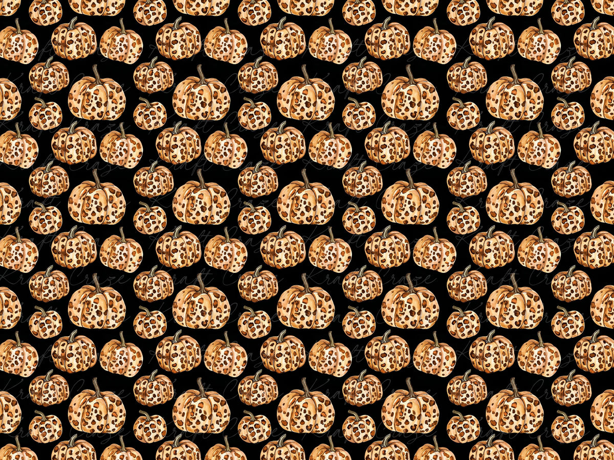 Golden Halloween Leopard Collection 12x12 Vinyl Sheets-12 Designs Available