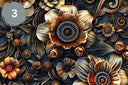 Steampunk Floral Vinyl collection- 12x12 vinyl sheets- 6 designs available