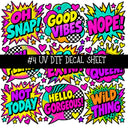 Popart Girls UV DTF Decal sheets 14 Designs available