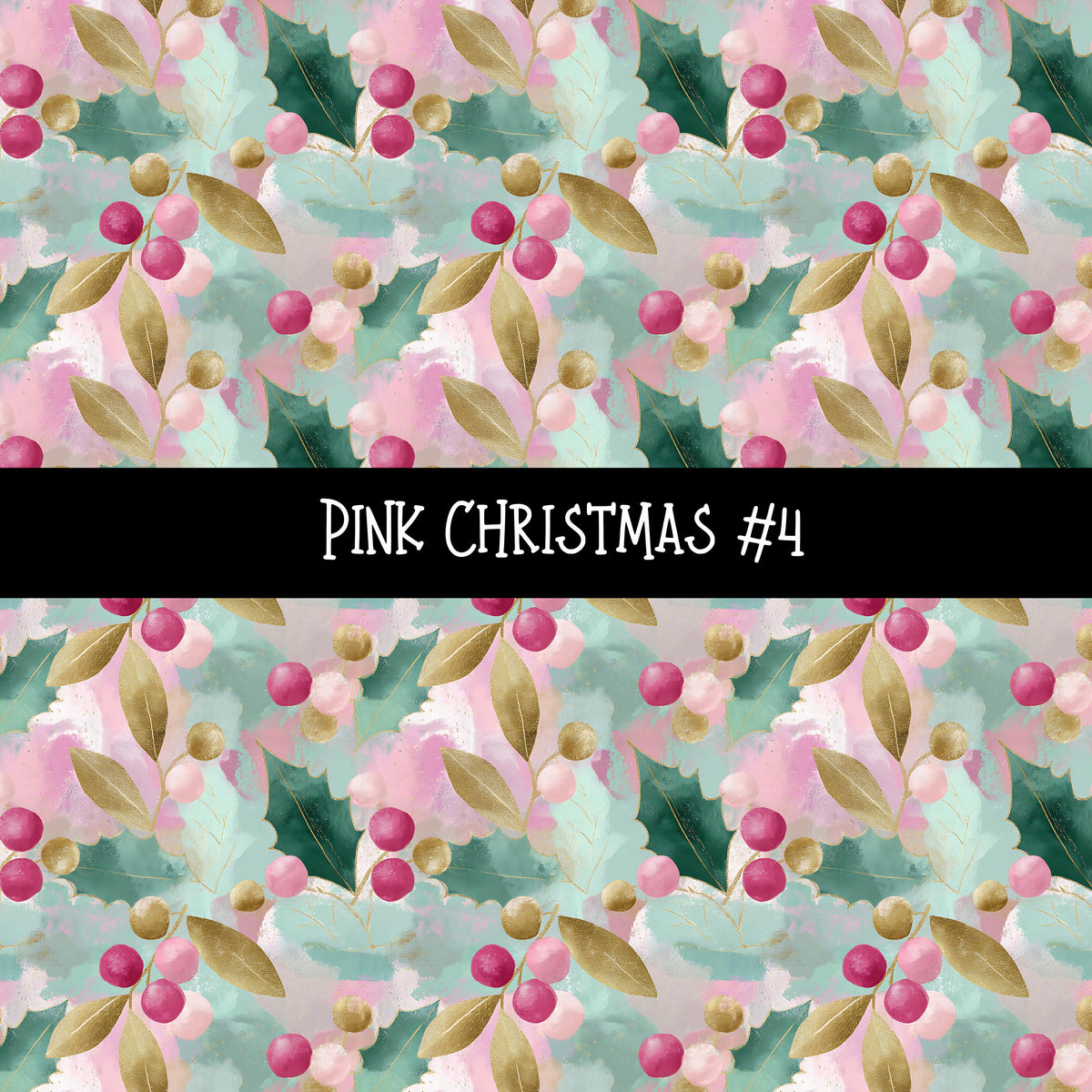 Pink Christmas Collection vinyl sheets 12 Patterns to choose from