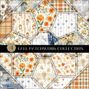 Fall Patchwork Vinyl collection- 12x12 vinyl sheets-5 designs available