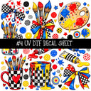 Paint the town UV DTF Decal sheets 13 Designs available