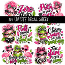 Flock Around UV DTF Decal sheets 11 Designs available