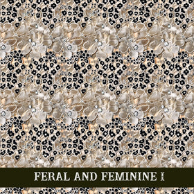 Feral and Feminine collection- 12x12 vinyl sheets 12 designs available