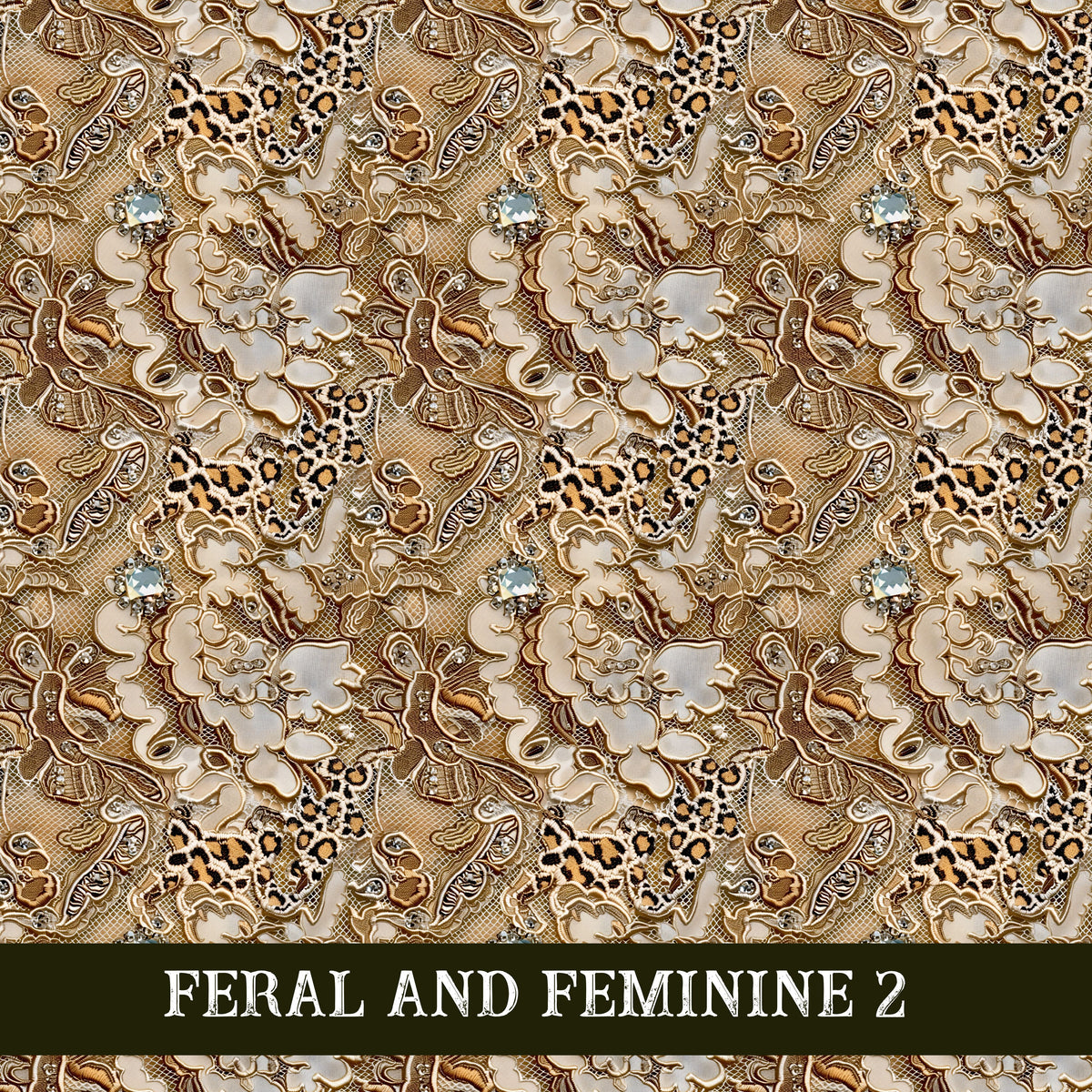 Feral and Feminine collection- 12x12 vinyl sheets 12 designs available