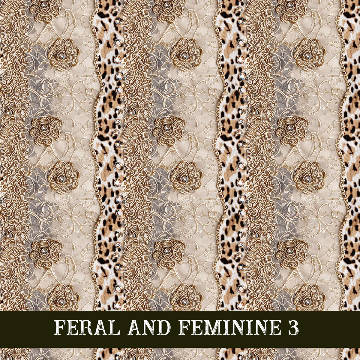 Feral and Feminine collection- 12x12 vinyl sheets 12 designs available