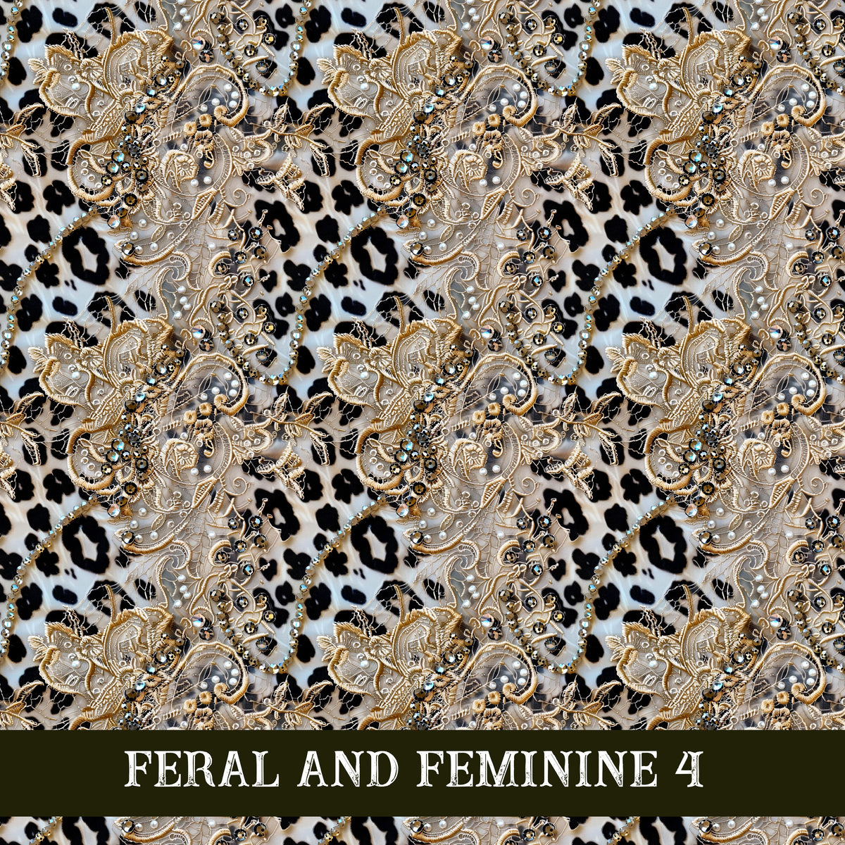 Feral and Feminine collection- 12x12 vinyl sheets 12 designs available