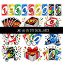 Uno UV DTF Decal sheets 12 Designs available