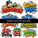 Monopoly UV DTF Decal sheets 11 Designs available