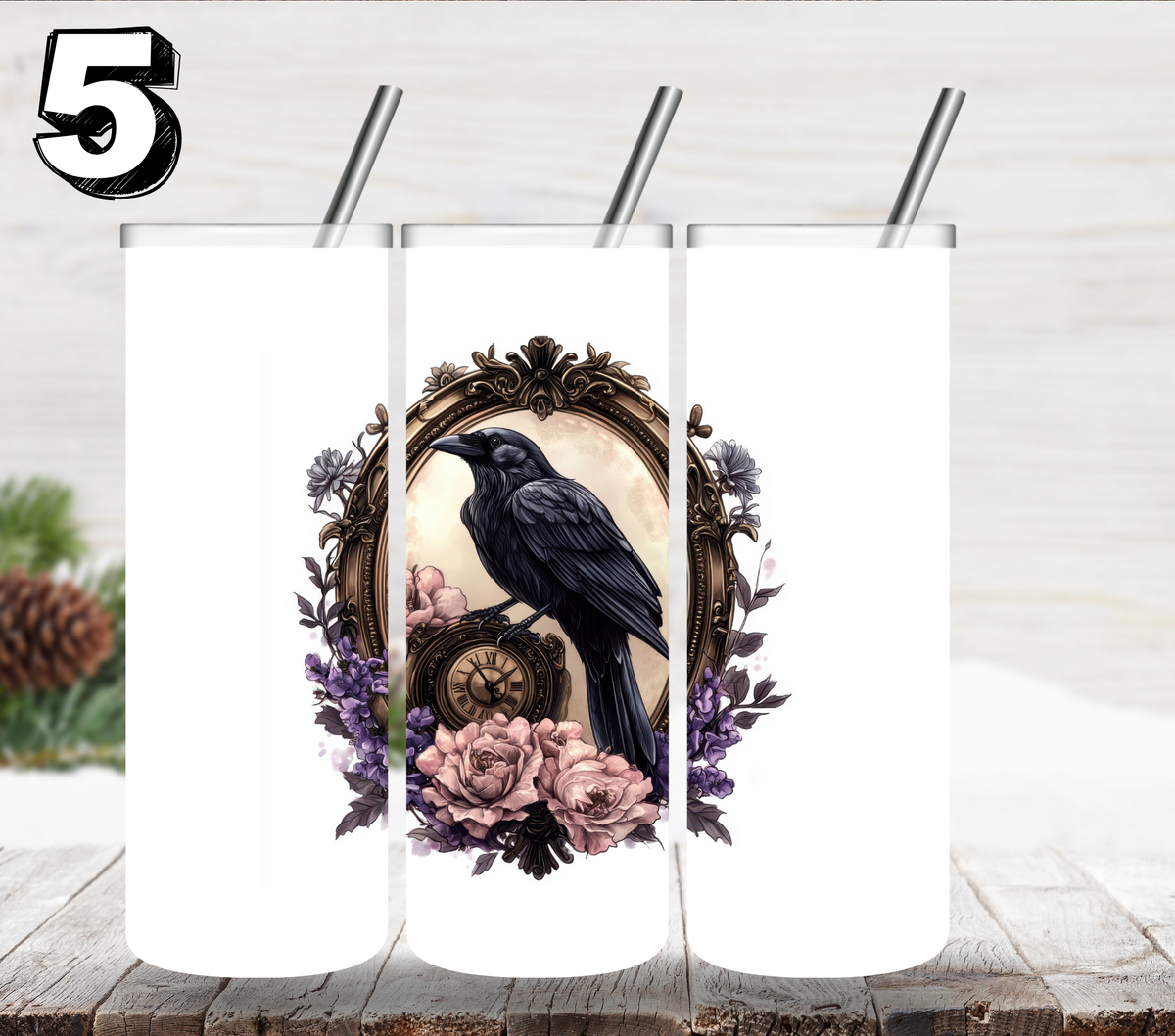 Gothic Raven UV DTF Decal