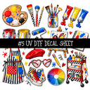 Paint the town UV DTF Decal sheets 13 Designs available