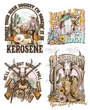 Country western Decal Sheets- 7 Design options- 4 Decals per sheet