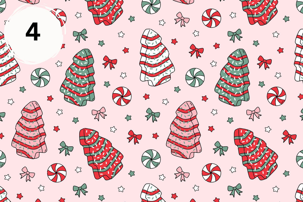 Christmas Cakes vinyl collection- 12x12 sheets- 12 designs available