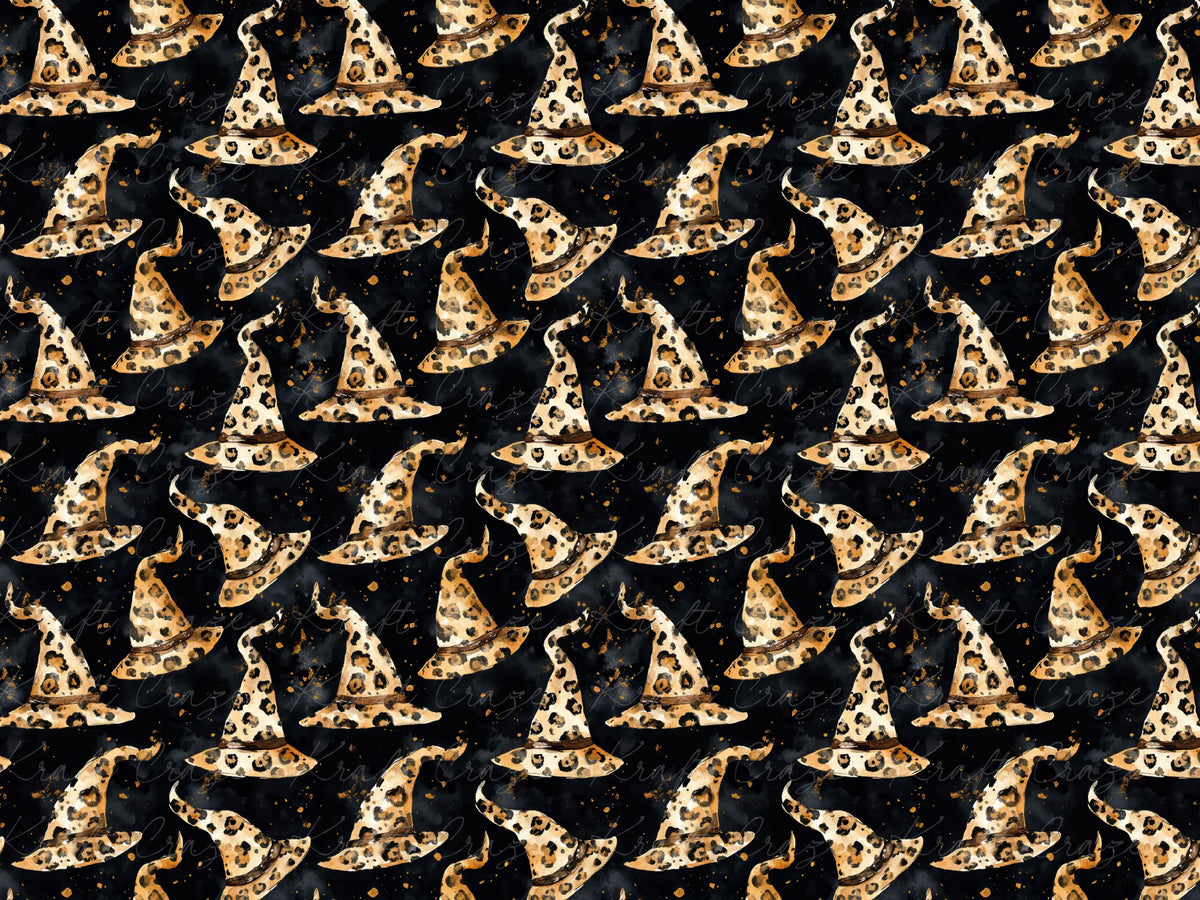 Golden Halloween Leopard Collection 12x12 Vinyl Sheets-12 Designs Available