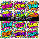 Popart Girls UV DTF Decal sheets 14 Designs available