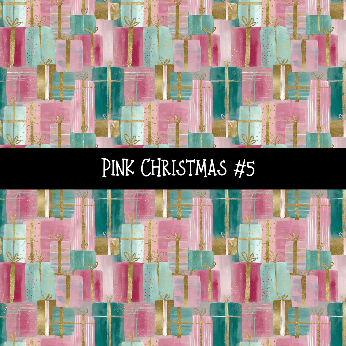 Pink Christmas Collection vinyl sheets 12 Patterns to choose from