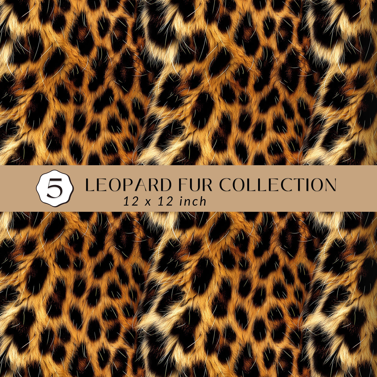 leopard Fur Collection Vinyl collection- 12x12 vinyl sheets-10 designs available