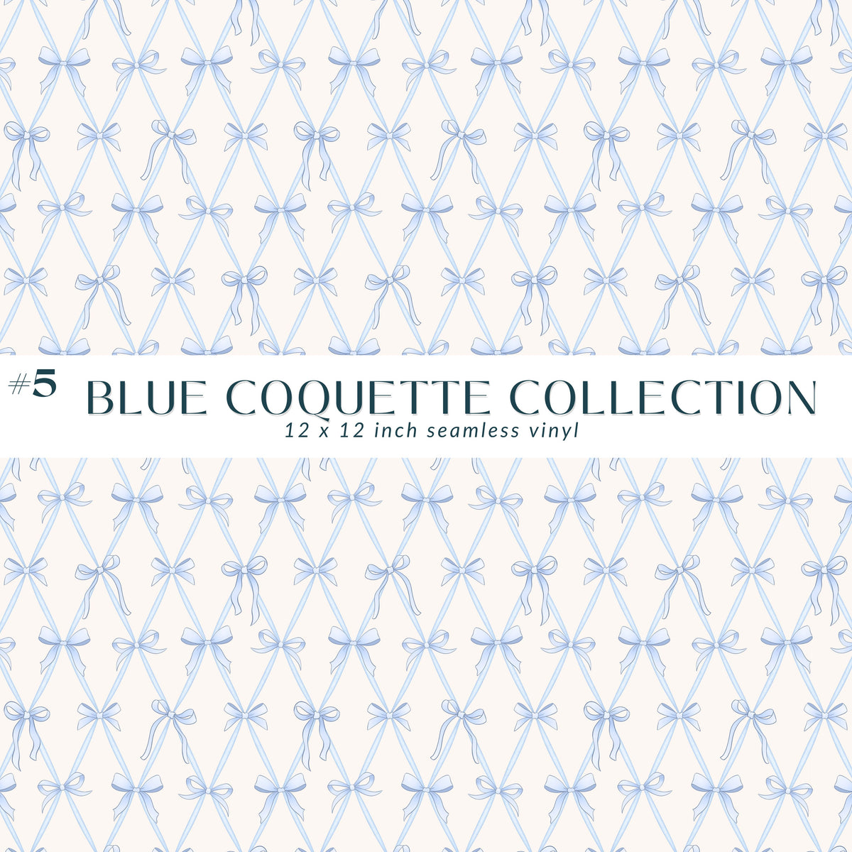 Blue Coquette Collection Vinyl collection- 12x12 vinyl sheets-20 designs available